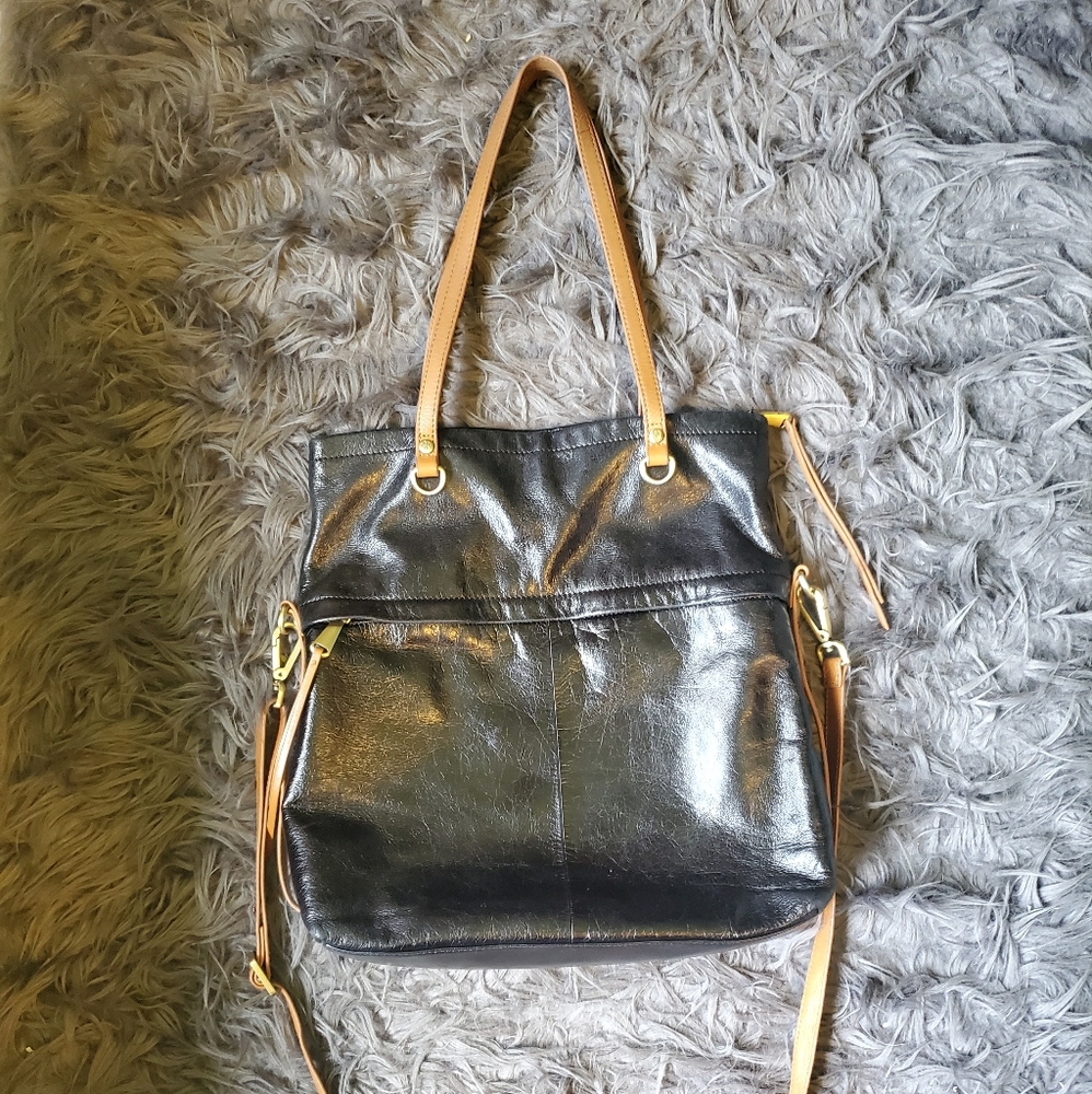 HOBO, Black Leather Shoulder Bag